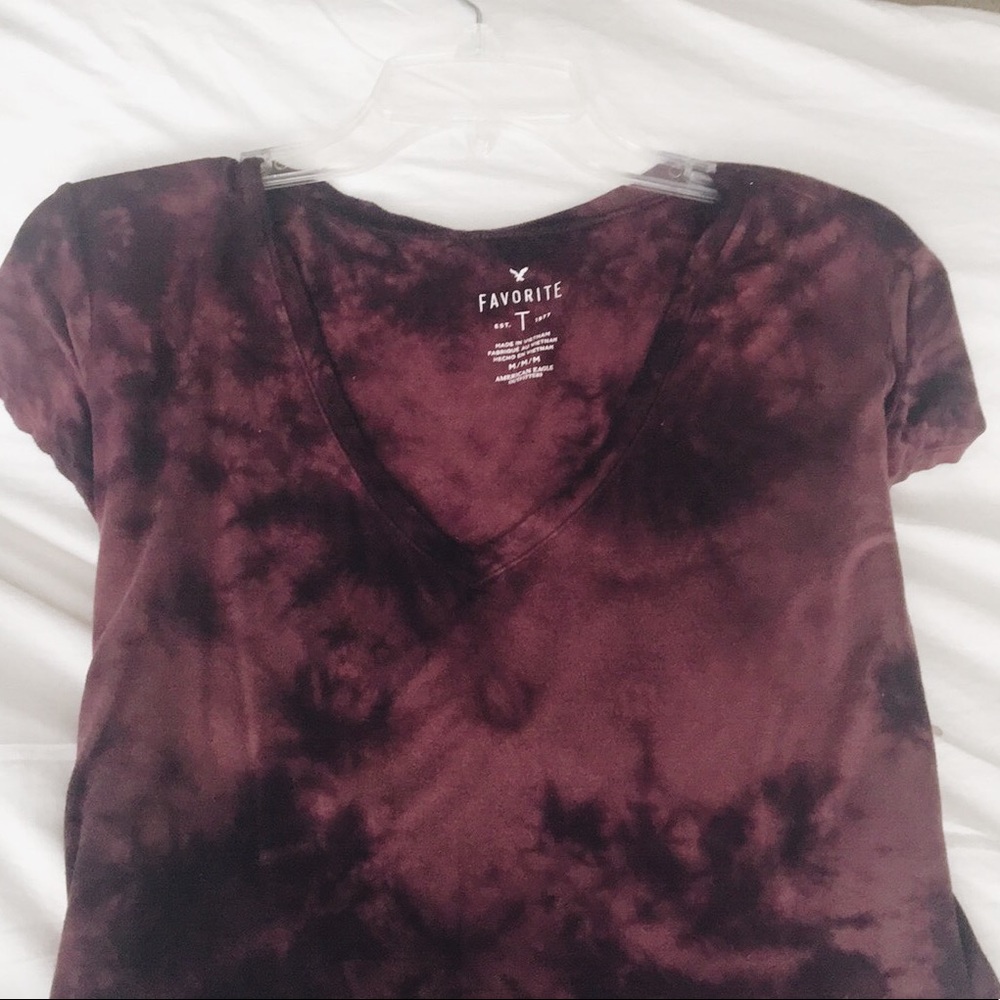 Purple/maroon tie dye shirt
